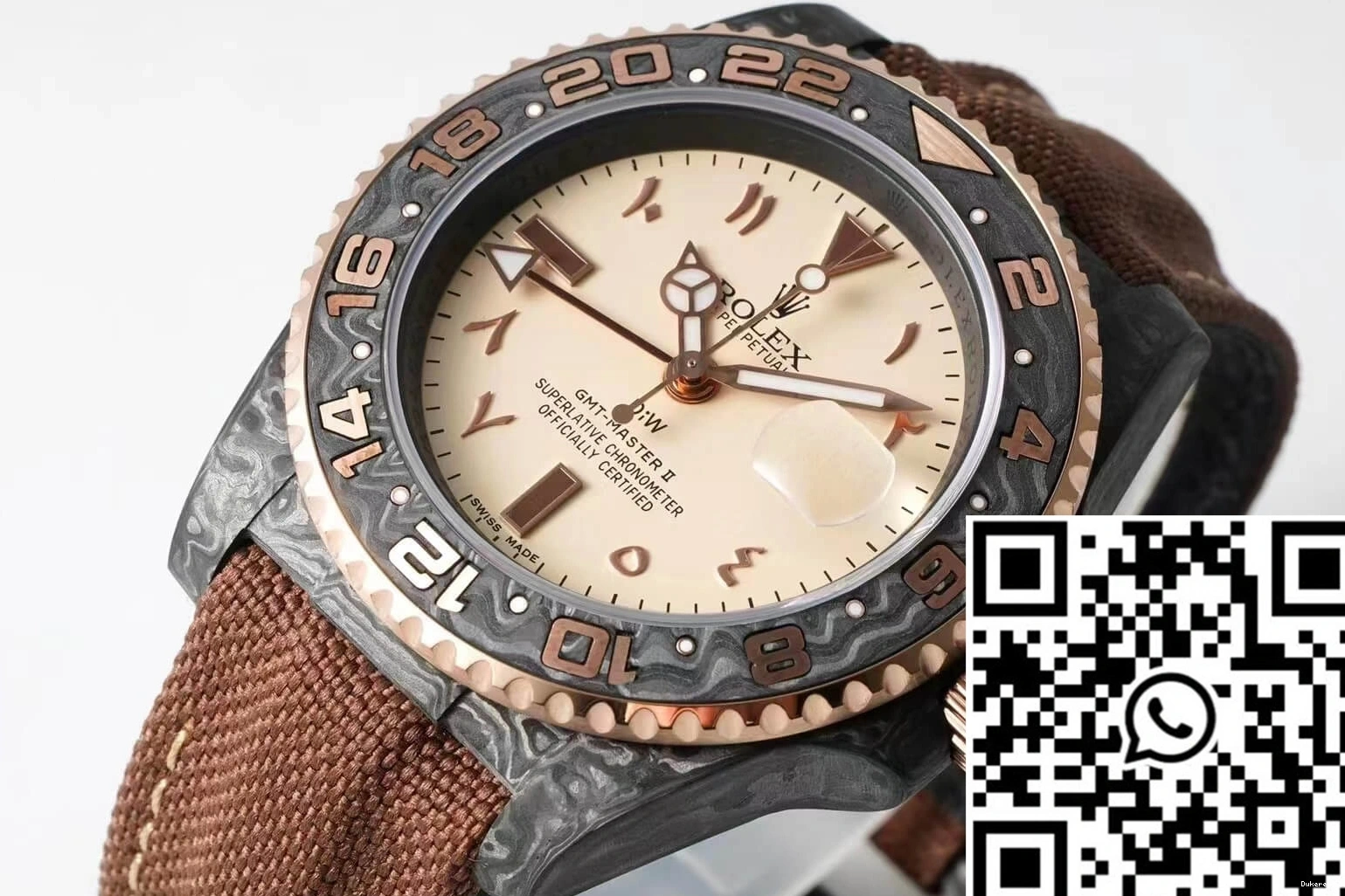 GMT-MASTER II Rolex Strap Fiber Carbon Brown Diw Fabric 0501